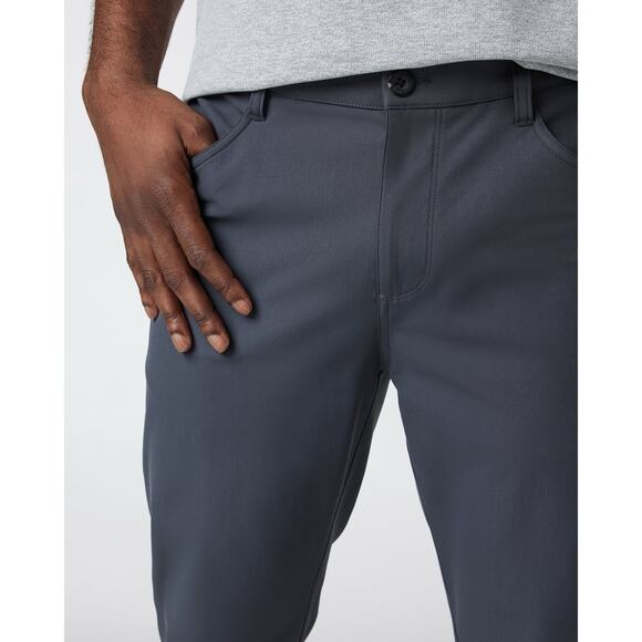Vuori Pants Mens 36 Gray Meta Everyday Trouser Straight Leg Performance Casual - Picture 2 of 7